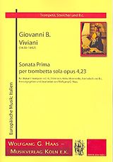 Giovanni Bonaventura Viviani Notenblätter Sonata prima per trombetta sola op.4,23