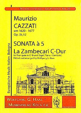 Maurizio Cazzati Notenblätter Sonata a 5 C-Dur La Zambecari
