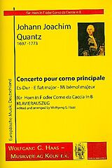 Johann Joachim Quantz Notenblätter Konzert Es-Dur für Horn, Streicher und Bc