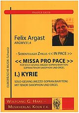 Felix Argast Notenblätter Missa pro pace