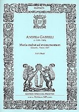 Andrea Gabrieli Notenblätter Maria stabat ad monumentum