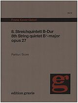 Franz-Xaver Gebel Notenblätter Streichquintett B-Dur Nr.8 op.27