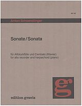 Schoendlinger Anton Notenblätter Sonate