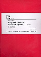 Georg Katzer Notenblätter Fagott-Quadrat für vier Fagotte