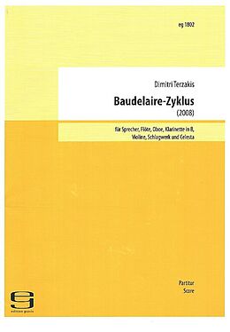 Dimitri Terzakis Notenblätter Baudelaire-Zyklus