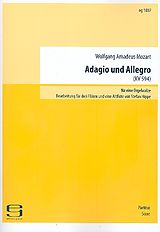Wolfgang Amadeus Mozart Notenblätter Adagio und Allegro für Orgelwalze