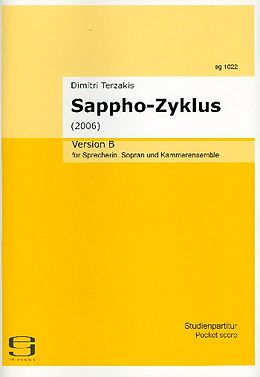 Dimitri Terzakis Notenblätter Sapho-Zyklus (Version B)