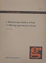Franz-Xaver Gebel Notenblätter Quintett e-Moll Nr.1 op.20 für