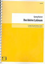 Georg Katzer Notenblätter Das kleine Latinum für Sopran