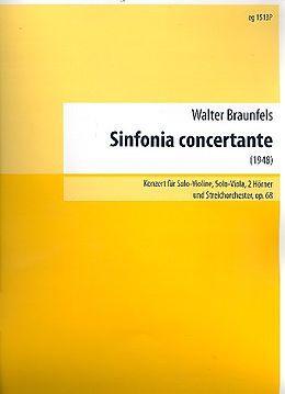 Walter Braunfels Notenblätter Sinfonia concertante op.68 für