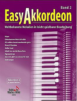  Notenblätter Easy Akkordeon Band 2 weltbekannte Melodien