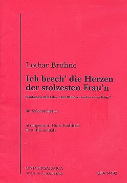 Lothar Brühne Notenblätter Ich brech die Herzen der stolzesten Fraun