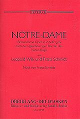 Franz Schmidt Notenblätter Notre Dame Libretto