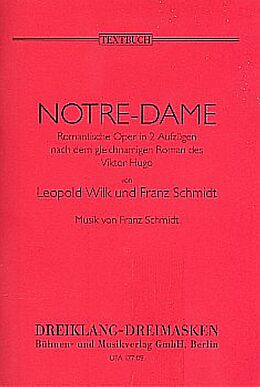 Franz Schmidt Notenblätter Notre Dame Libretto