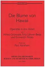 Paul Abraham Notenblätter Die Blume von Hawaii