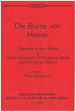 Paul Abraham Notenblätter Die Blume von Hawaii