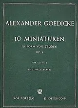 Alexander Goedicke Notenblätter 10 Miniaturen op.8
