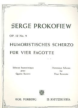 Serge Prokofieff Notenblätter Humoristisches Scherzo op.12,9 für