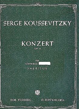 Serge Koussevitzky Notenblätter Konzert fis-Moll op.3 für Kontrabass