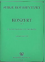 Serge Koussevitzky Notenblätter Konzert fis-Moll op.3