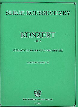 Serge Koussevitzky Notenblätter Konzert fis-Moll op.3