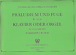 Johann Georg Albrechtsberger Notenblätter Präludium und Fuge B-Dur