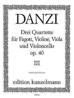 Franz Danzi Notenblätter Quartett B-Dur op.40,3