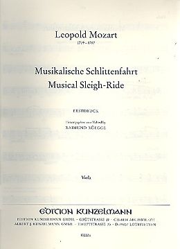Leopold Mozart Notenblätter Musikalische Schlittenfahrt