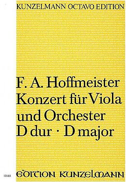 Franz Anton Hoffmeister Notenblätter Konzert D-Dur