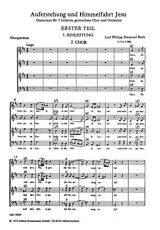 Carl Philipp Emanuel Bach Notenblätter Auferstehung und Himmelfahrt Jesu - Oratorium