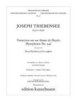 Joseph Triebensee Notenblätter Variations sur un theme de Haydn (symphonie no.94)