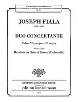Joseph Fiala Notenblätter Duo concertante F-Dur