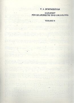 Franz Anton Hoffmeister Notenblätter Concerto B-Dur