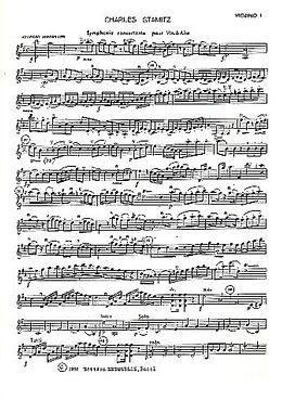 Karl Philipp Stamitz Notenblätter Sinfonia concertante D-Dur