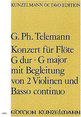 Georg Philipp Telemann Notenblätter Konzert G-Dur TWV 51-G1