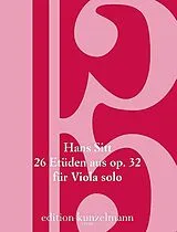 Hans Sitt Notenblätter 26 Etüden aus op.32