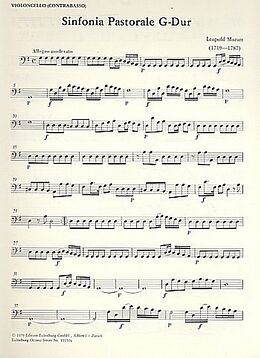Leopold Mozart Notenblätter Sinfonia pastorale G-Dur
