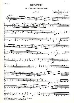 Antonio Vivaldi Notenblätter Concerto D-Dur op.7,11