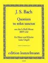 Johann Sebastian Bach Notenblätter Quoniam tu solus sanctus aus Messe h-Moll BWV232