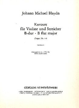 Johann Michael Haydn Notenblätter Konzert B-Dur Perger53