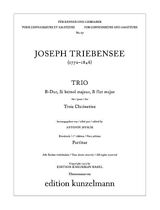 Joseph Triebensee Notenblätter Trio B-Dur