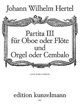 Johann Wilhelm Hertel Notenblätter Partita 3