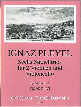 Ignaz Joseph Pleyel Notenblätter 6 Streichtrios op.56 Band 2