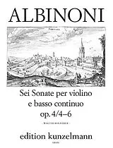 Tomaso Albinoni Notenblätter 6 Sonaten op.4 Band 2 (Nr.4-6)