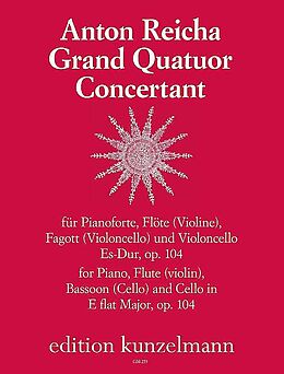 Anton (Antoine) Joseph Reicha Notenblätter Grand quatuor concertant Es-Dur op.104