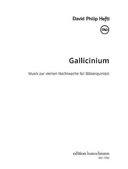 David Philip Hefti Notenblätter Gallicinium, Musik zur vierten Nachtwache