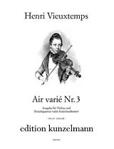 Henri Vieuxtemps Notenblätter Air varié Nr.3 a-Moll