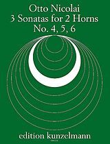 Otto Carl Ehrenfried Nicolai Notenblätter 3 Sonatas - no.4,5 and 6 from the Knott-Farquharson Cousins