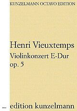 Henri Vieuxtemps Notenblätter Konzert E-Dur op.5