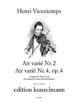 Henri Vieuxtemps Notenblätter Air varié Nr. 2 und Air varié Nr.4 op.4